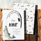 Gevist Fish Theme Reel Fun Kids Verjaardagsfeest Kaart