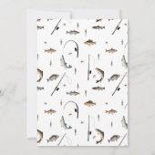 Gevist Fish Theme Reel Fun Kids Verjaardagsfeest Kaart (Achterkant)