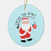 Gevist Fisherman Christmas Collectible Keramisch Ornament (Links)