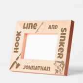 Gevist Fisherman Hook Line Sinker Custom Name Gegraveerde Lijstjes (Links)
