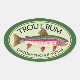 Gevist forel ovale sticker