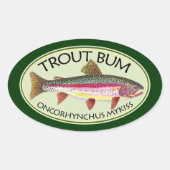 Gevist forel ovale sticker (Voorkant)