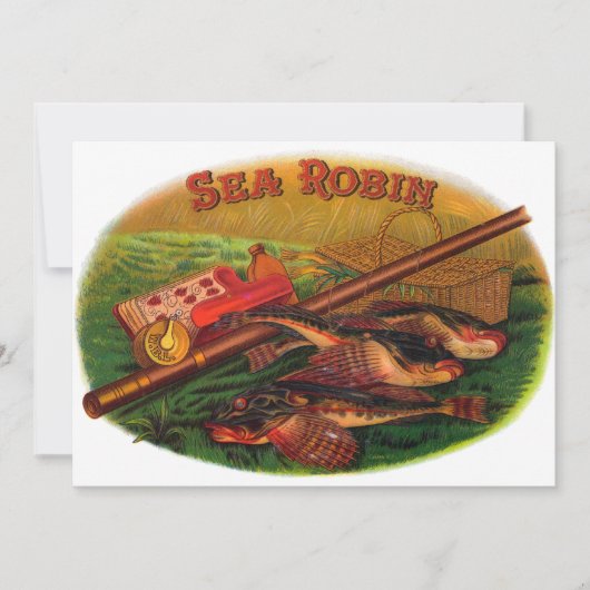 Gevist gear Cigar Label Art, Zee Robin (Voorkant)