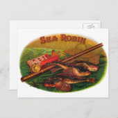  Gevist gear Cigar Label Art, Zee Robin Briefkaart (Voorkant / Achterkant)