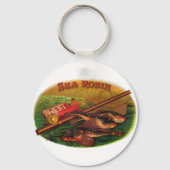  Gevist gear Cigar Label Art, Zee Robin Sleutelhanger (Achterkant)