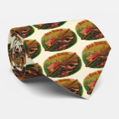  Gevist gear Cigar Label Art, Zee Robin Stropdas (Opgerold)