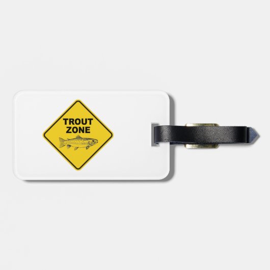 Gevist gebied forel bagagelabel (Achterkant horizontaal)