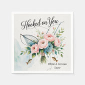 Gevist geliefden haak op je voor bruiloft servet (Voorkant)