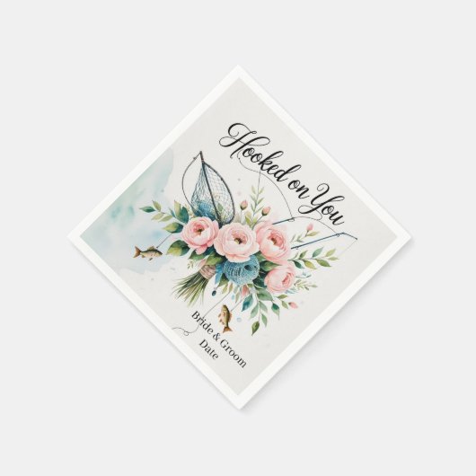 Gevist geliefden haak op je voor bruiloft servet (Hoek)