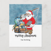 Gevist geliefden kerstvakantie met Santa Fish Feestdagenkaart (Voorkant)