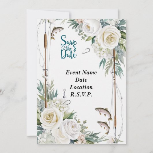 Gevist geliefden thema save the date kaart (Voorkant)