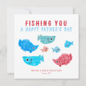 Gevist Gelukkige Vaderdag Feestdagenkaart (Voorkant)