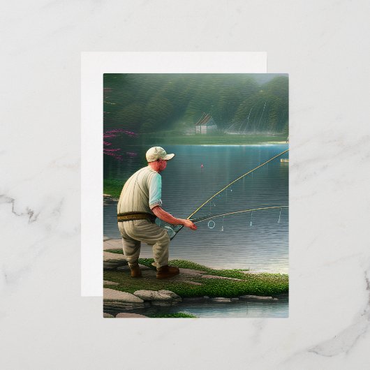 Gevist grafisch folie feestdagen briefkaart (Voorkant / Achterkant)