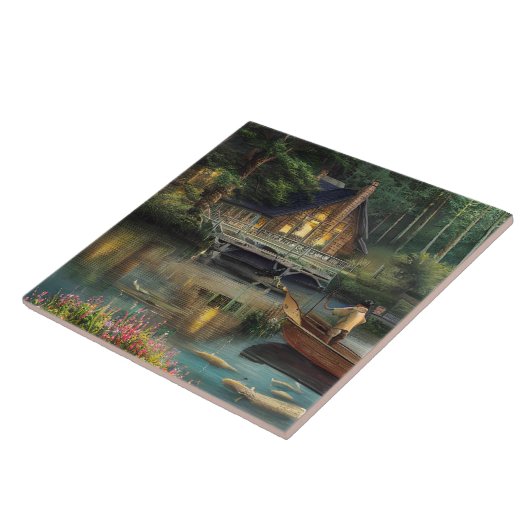 Gevist grafisch tegeltje (Zijkant)