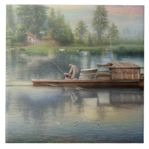 Gevist grafisch tegeltje