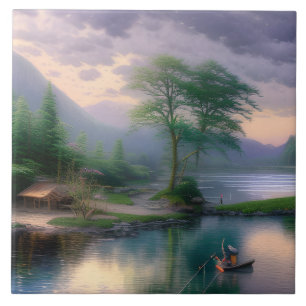 Gevist grafisch tegeltje