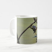 Gevist groene reiger koffiemok (Voorkant links)