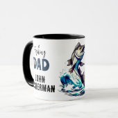 Gevist groot visvangst citaat mok (Voorkant links)