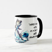 Gevist groot visvangst citaat mok (Voorkant rechts)