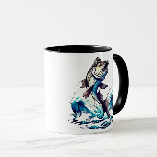 Gevist groot visvangst citaat mok (Voorkant rechts)