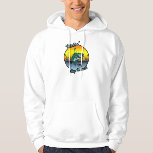 Gevist grote bek Vist Shirten Hoodie (Voorkant)