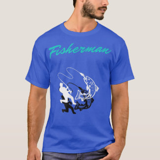 Gevist grote vishals letter V FISHERMAN T-shirt