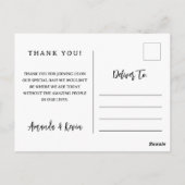 Gevist Haak Afbeelding Briefkaart bruiloft Dank u (Achterkant)