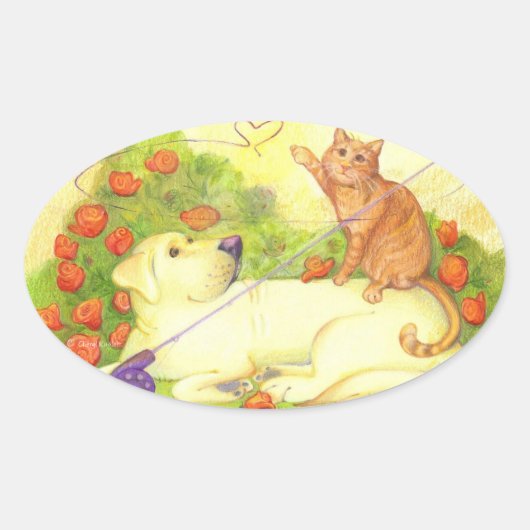 Gevist Hond en Kat / Stickers (Voorkant)