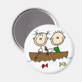 Gevist in bootstok figuur magneet (Voorkant / Achterkant)