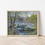 Gevist in het voorjaar | Vincent Van Gogh Poster<br><div class="desc">Gevist in het voorjaar, de Pont de Clichy (Asnières) (1887) | Origineel kunstwerk van de Nederlandse post-impressionist Vincent Van Gogh (1853-1890). Het schilderij toont twee vissersboten in het water bij een brug in zachte tinten van blauwe en groene kleuren. Gebruik de ontwerpgereedschappen om aangepaste tekst toe te voegen of het...</div>