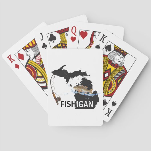 Gevist in Michigan graphic Pokerkaarten (Achterkant)