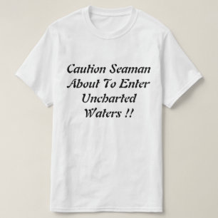 Gevist in onbemerkte wateren Funny Logo, T-shirt