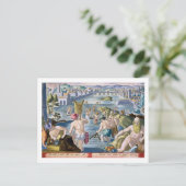 Gevist in Shallow Waters Using Nets, bord 96 voor Briefkaart (Staand voorkant)