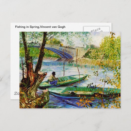 Gevist in Spring Vincent van Gogh Briefkaart (Voorkant / Achterkant)