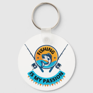 Gevist is mijn passie, laat vissen in T-Shirt Sleutelhanger