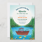 Gevist Jongen Eerste Verjaardagsfeestje Kaart (Voorkant)