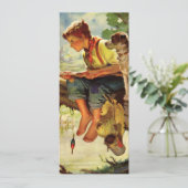  Gevist, jongen met zijn puppy en wormen (Staand voorkant)