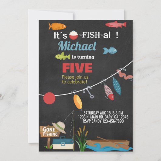 Gevist jongetje verjaardagsuitnodiging. kaart (Voorkant)