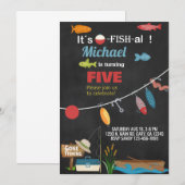 Gevist jongetje verjaardagsuitnodiging. kaart (Voorkant / Achterkant)