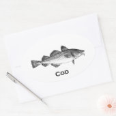  Gevist - kabeljauw Ovale Sticker (Envelop)