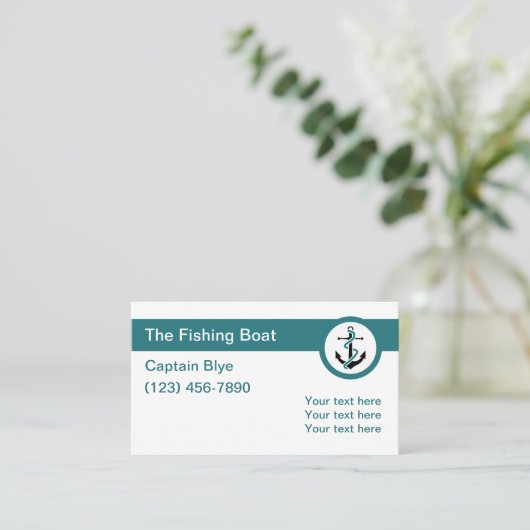 Gevist kapitein Modern Visitekaartje (Staand voorkant)