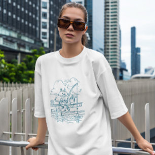 Gevist kattendeeg t-shirt