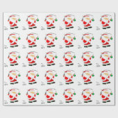 Gevist kerst inpakpapier (Vlak)