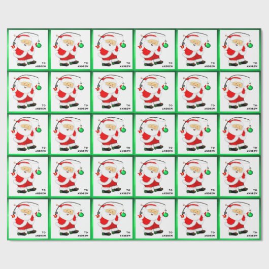 Gevist kerstcadeau cadeaupapier (Vlak)