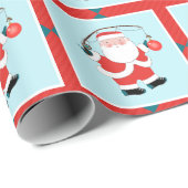 Gevist kerstcadeaupapier voor vissers cadeaupapier (Rol Hoek)