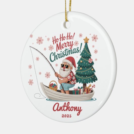 Gevist kerstfeest keramisch ornament (Links)