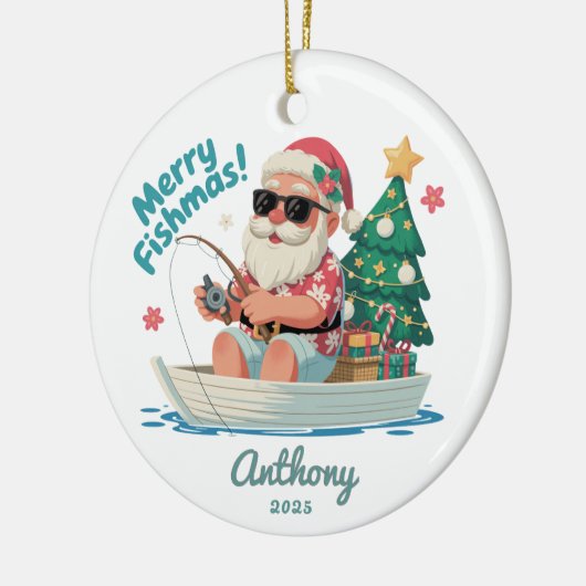 Gevist kerstfeest keramisch ornament (Links)