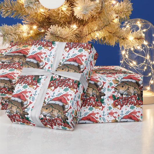 Gevist kerstliefhebbers met Sinterklaasvis Cadeaupapier (Feestdagen)