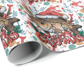 Gevist kerstliefhebbers met Sinterklaasvis Cadeaupapier (Rol Hoek)