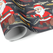Gevist kerstliefhebbers met Sinterklaasvis Cadeaupapier (Rol Hoek)